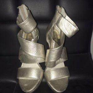 Michael Kors  gold platform heels size 6m
